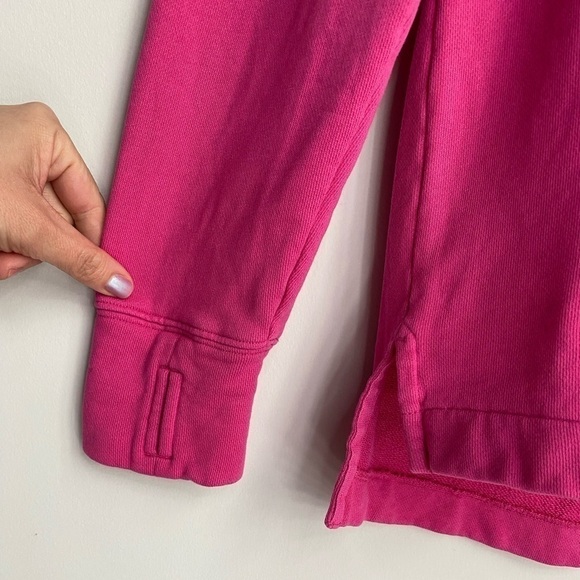 Vineyard Vines Bright Pink Scuba High Neck Sweatshirt Pullover with Thumb Holes - Picture 4 of 8